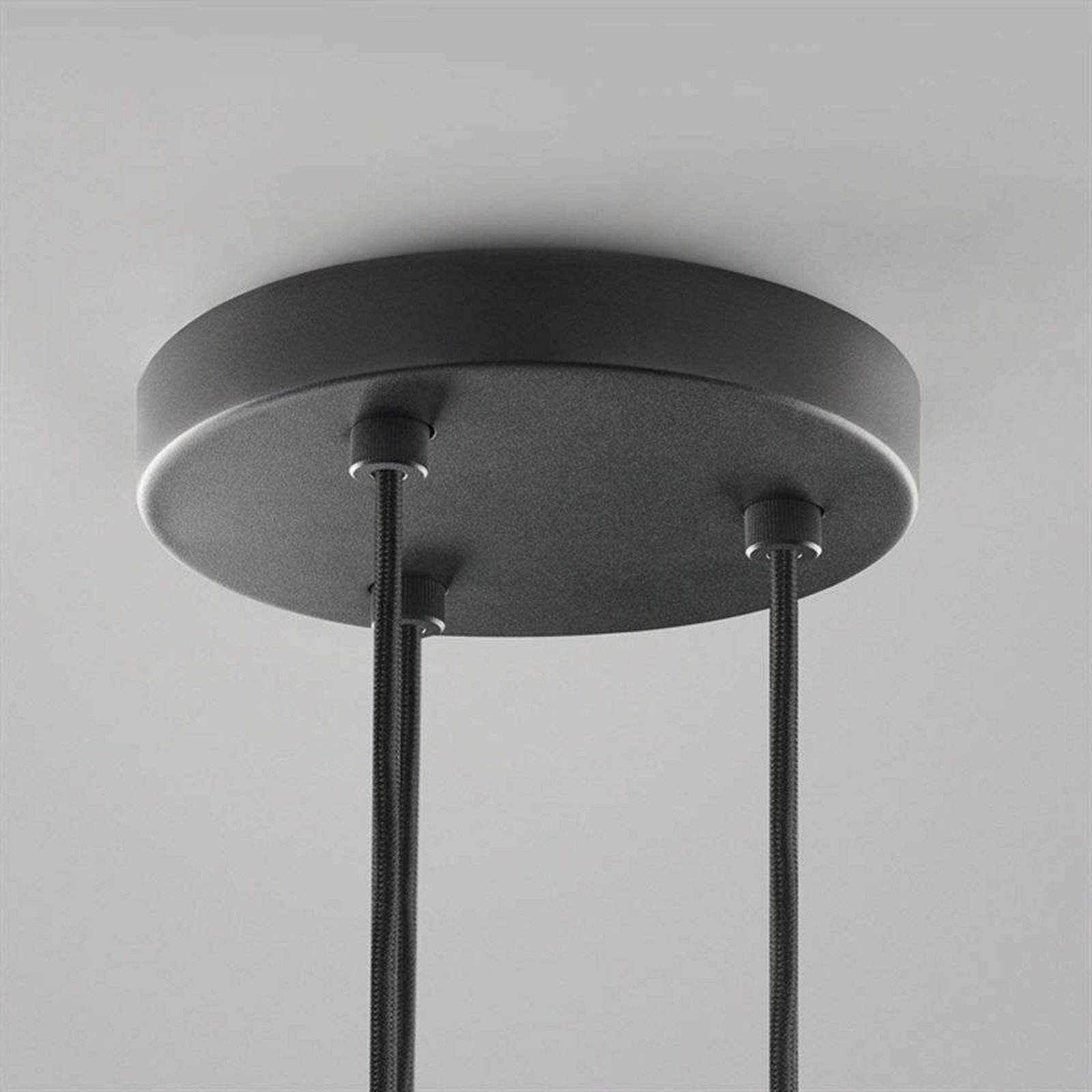 Ceiling Base Ø200/3 Pendants Black - LIGHT-POINT