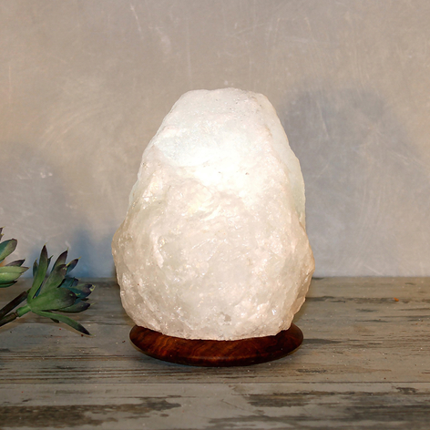 Saltkrystallampe Rock White Line, 2–3 kg