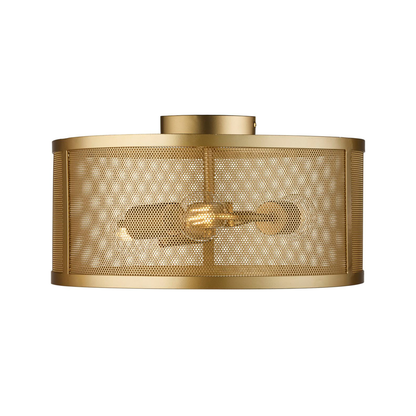 Fishnet ceiling light, gold, Ø 45 cm