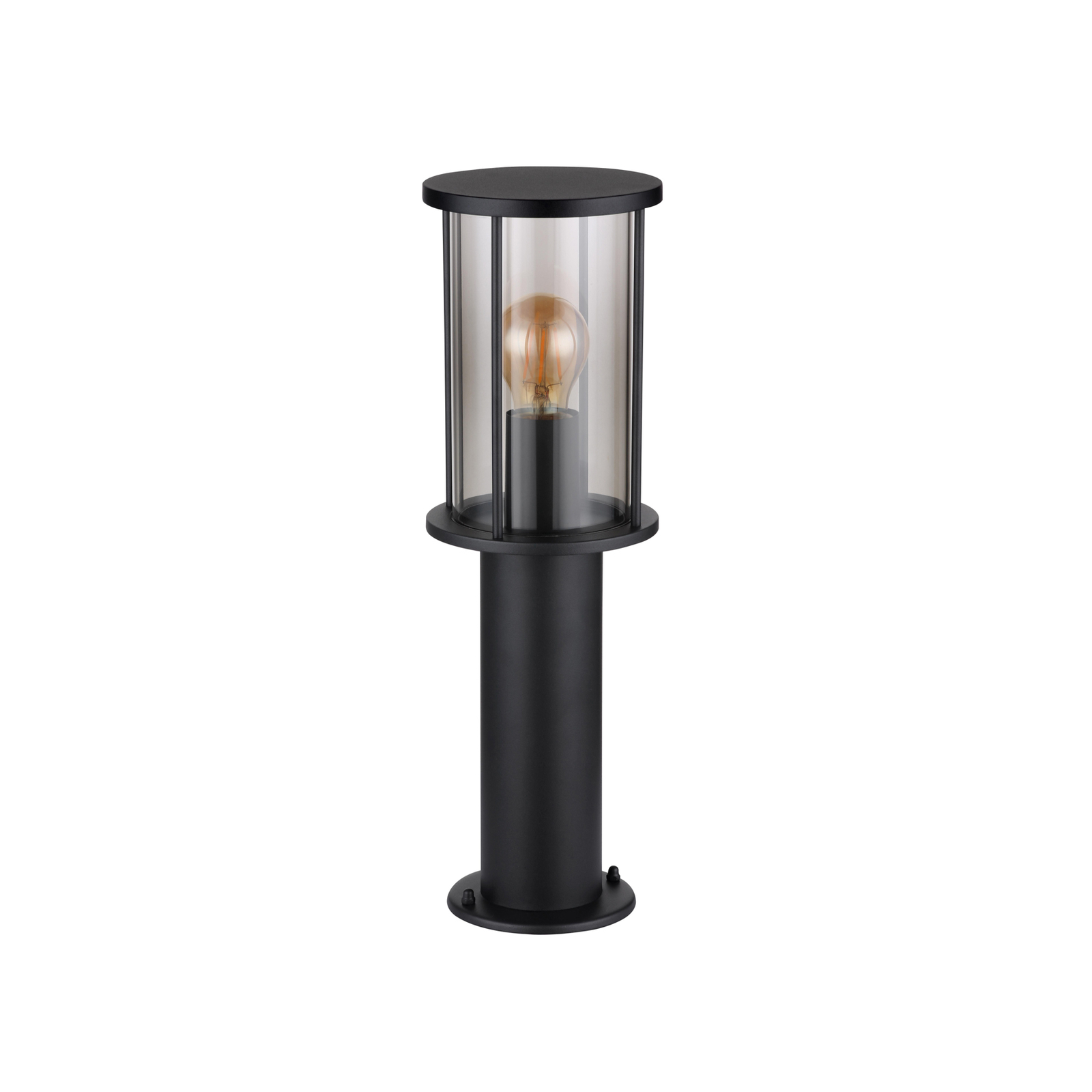 Lampioncino Gracey, altezza 45 cm, nero, acciaio inossidabile, IP54