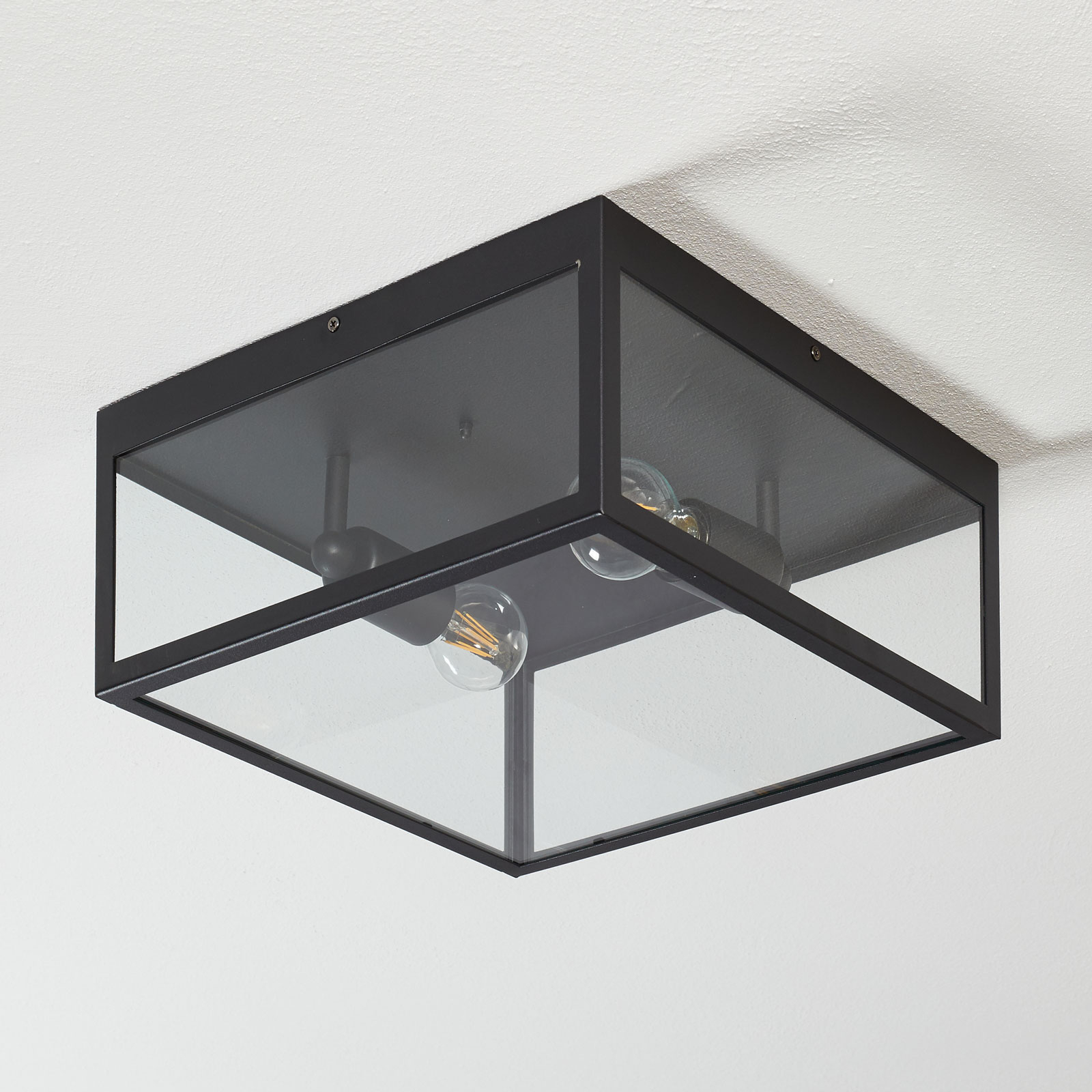 Acquista Plafoniera Quadrata Charterhouse In Stile Vintage Lampade It