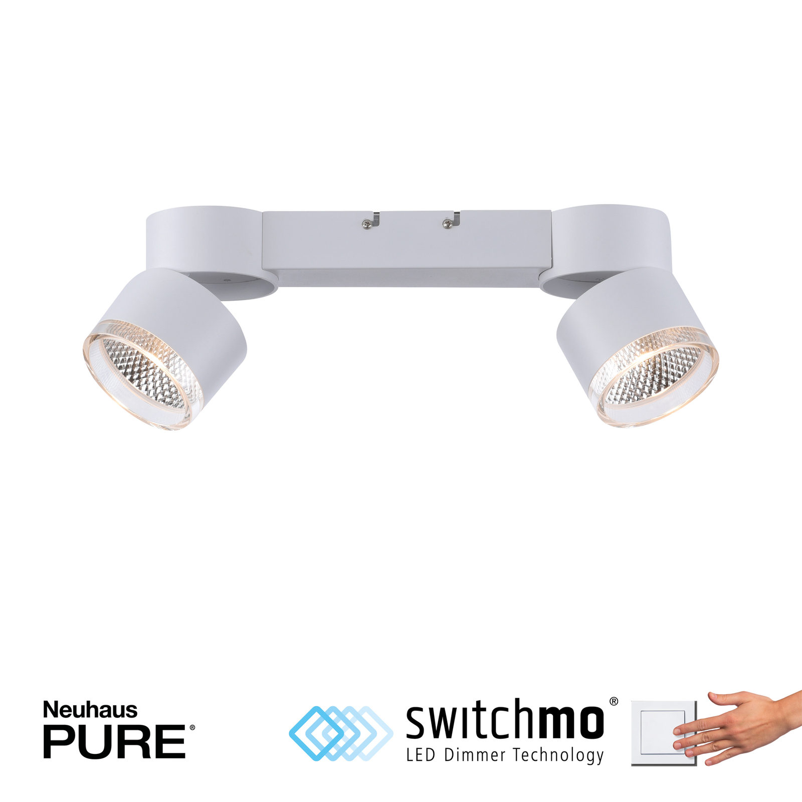 Pure Nola LED plafondlamp 2-lamps wit