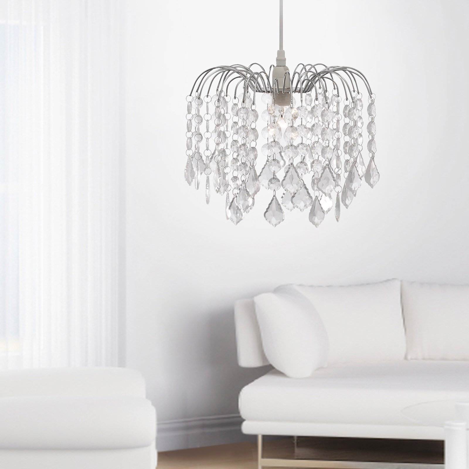 Jelly hanging light with clear decorative elements