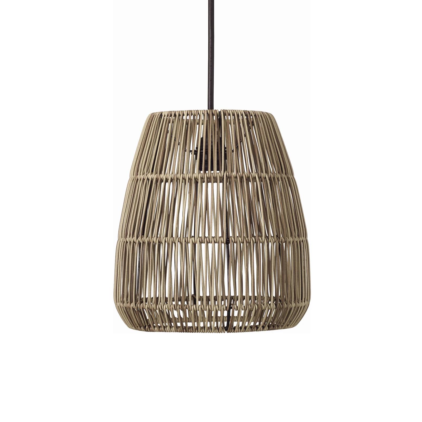 PR Home Piekaramais gaismeklis Saigon, rotangpalmu izskats, pelēks, Ø 28 cm