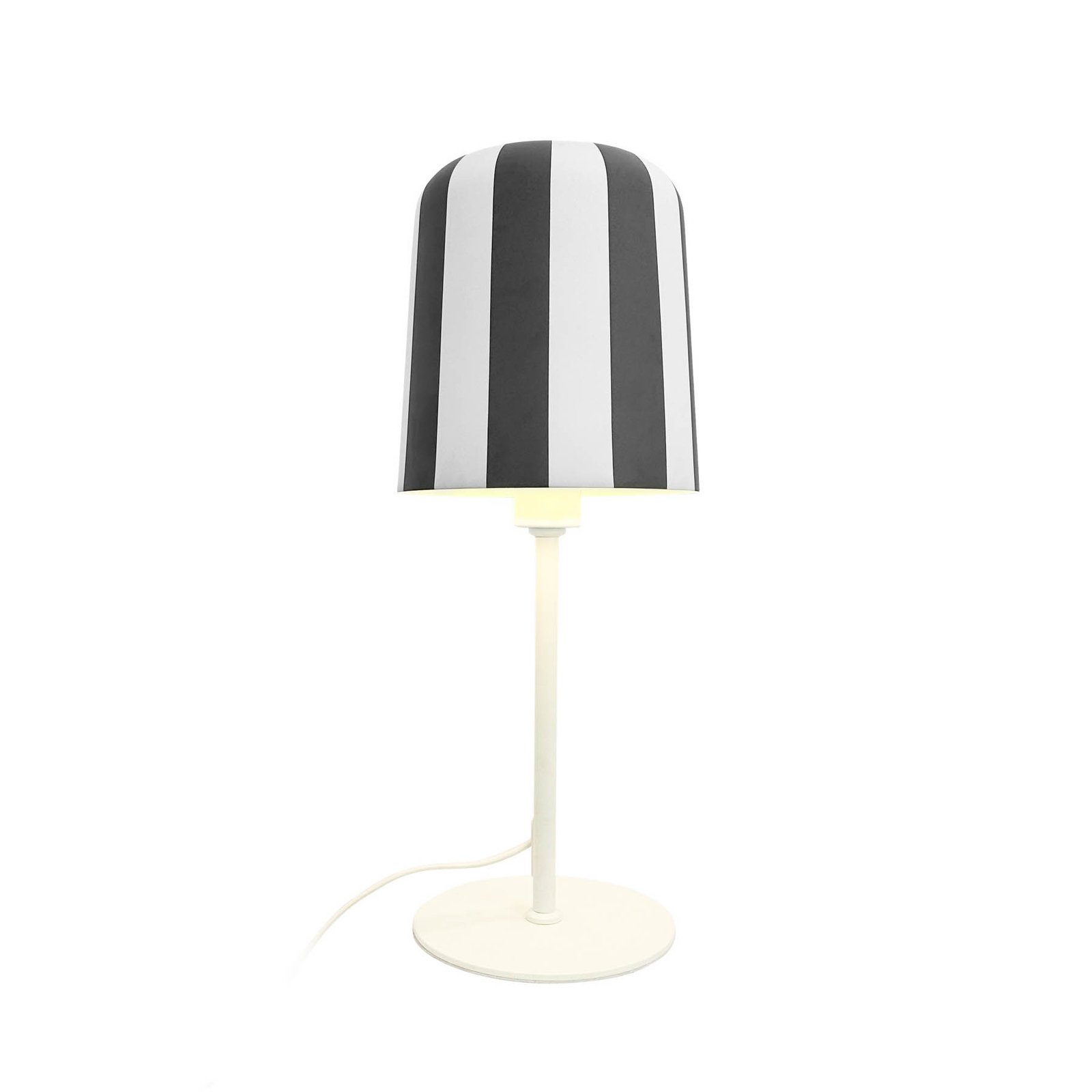 Dyberg Larsen stolní lampa Gry, šedá/bílá, výška 49,5 cml