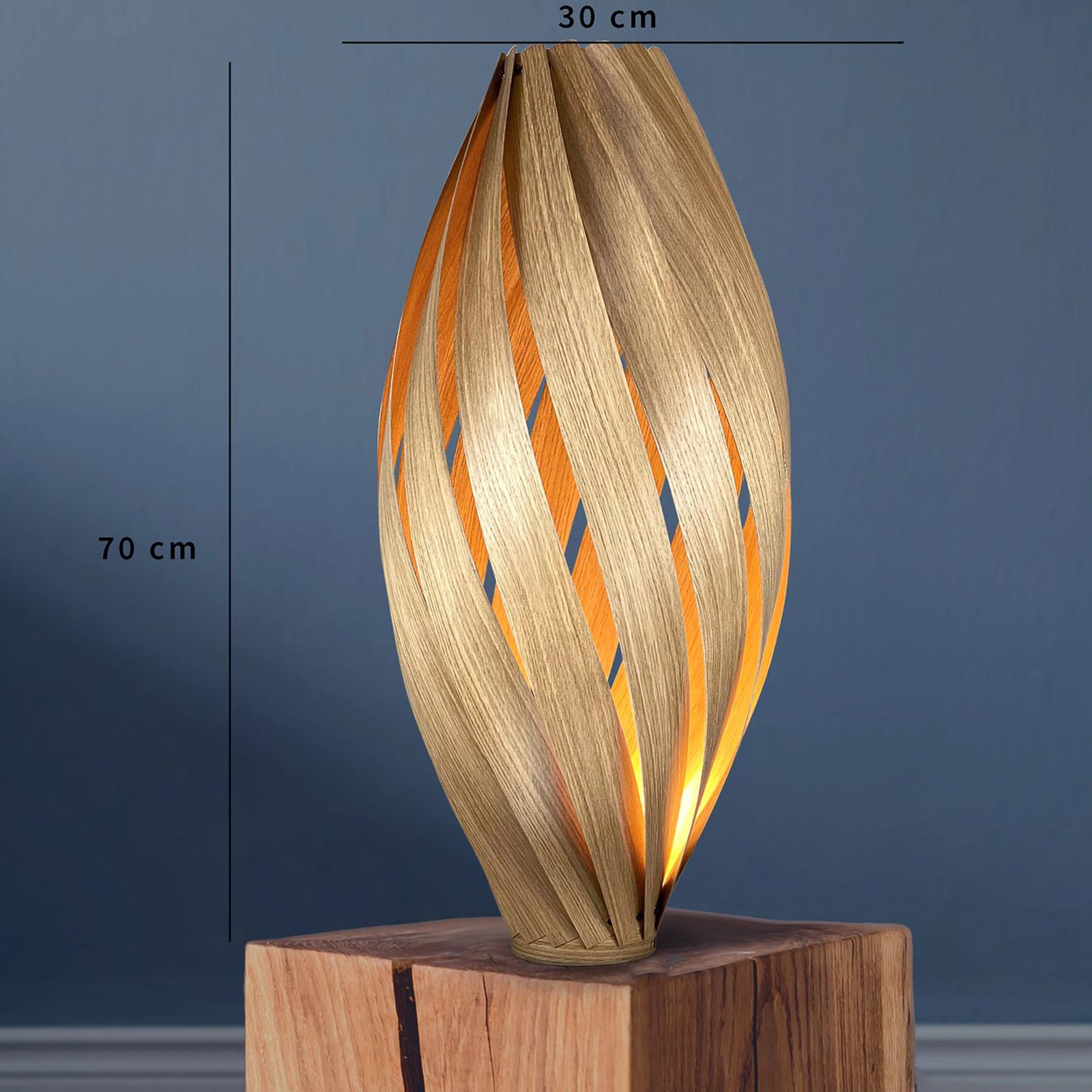 Gofurnit Ardere vloerlamp, eiken, hoogte 70 cm