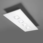 Milan Polifemo ceiling light, four-bulb, white