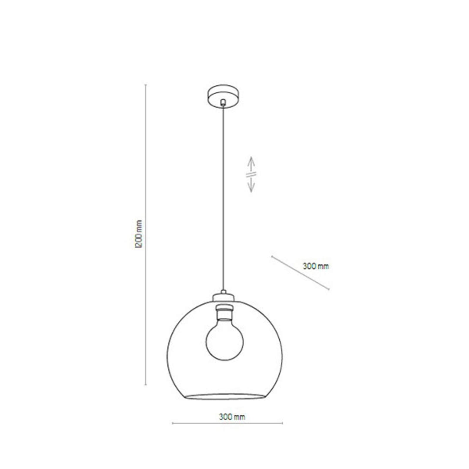TK Lighting Hengelampe Cubus, 1 lyskilde, bernstein - dimbar - moderne pendellampe - takpendel Stue / spisestue - glass, metall