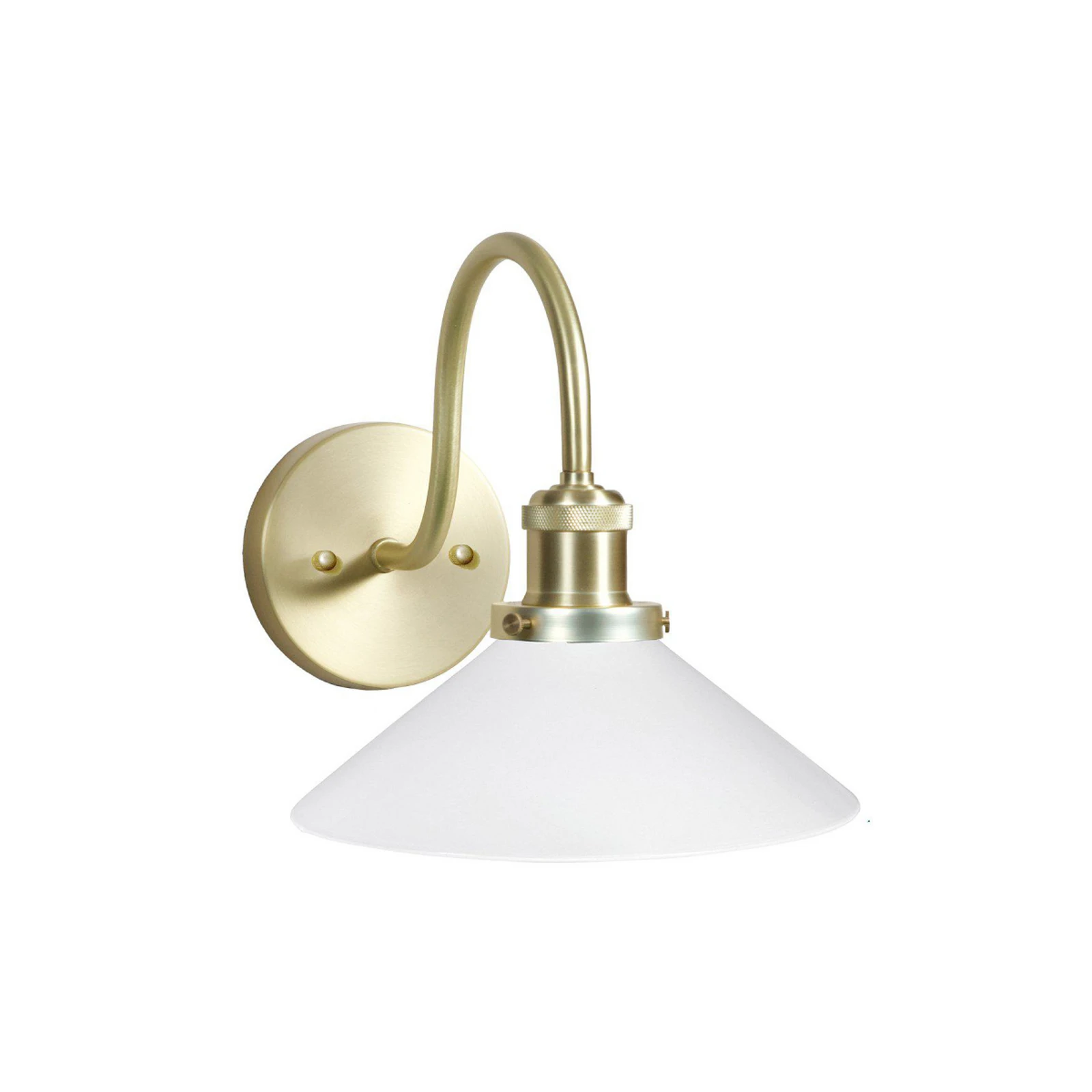 PR Home Zidna lampa August, zlatna/opal, visina 25 cm, E27