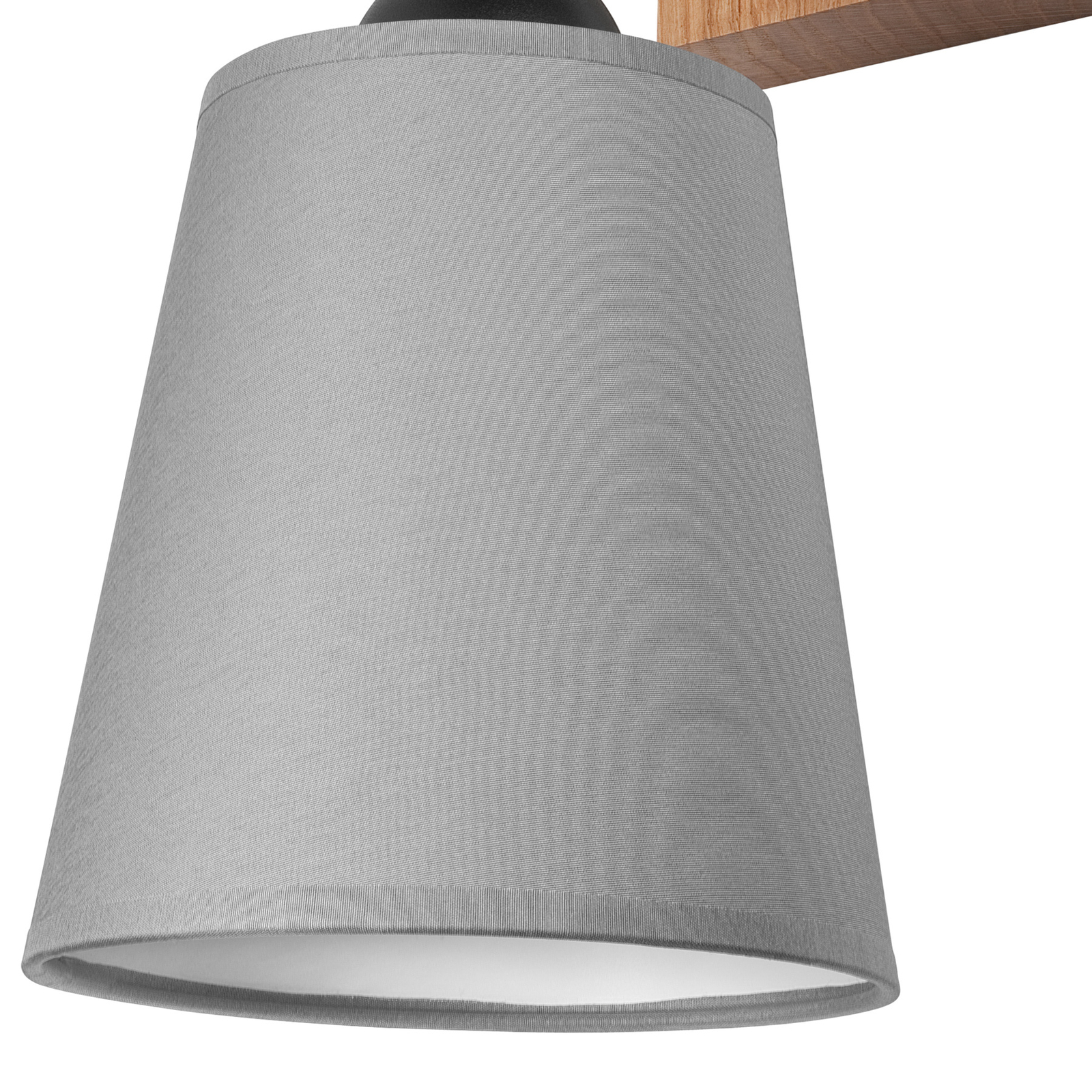 Envostar Risco wall light 1-bulb fabric shade grey