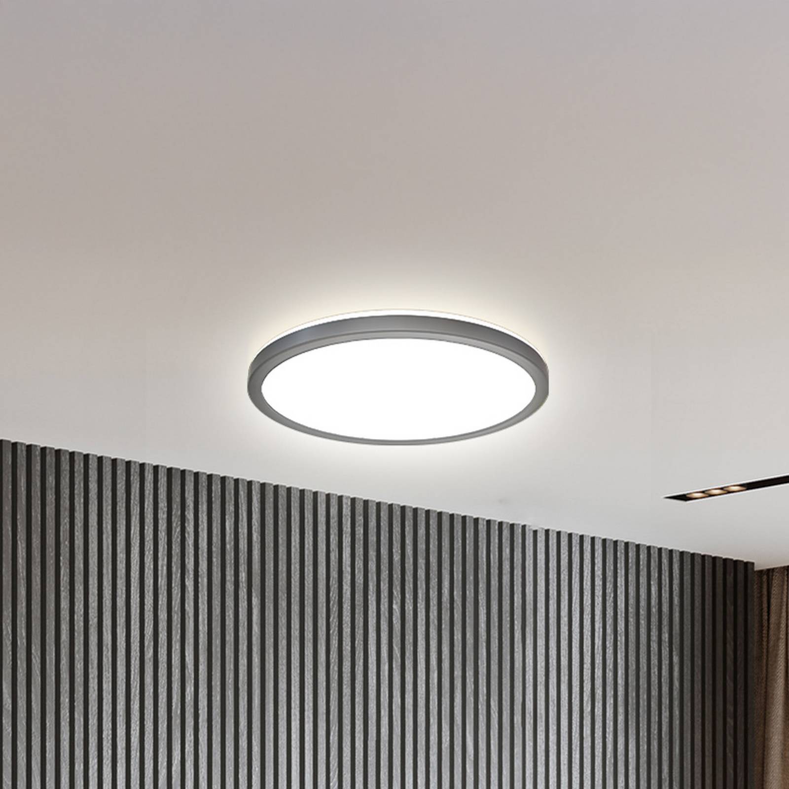 B.K. Licht Panneau LED Slim télécommande RGBW, Ø 29 cm, noir, rétroéclairage