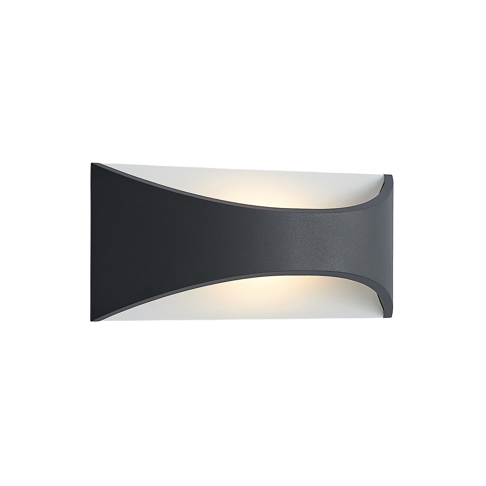Mathea LED Applique Murale d'Extérieur L30 Dark Grey/White - Lindby