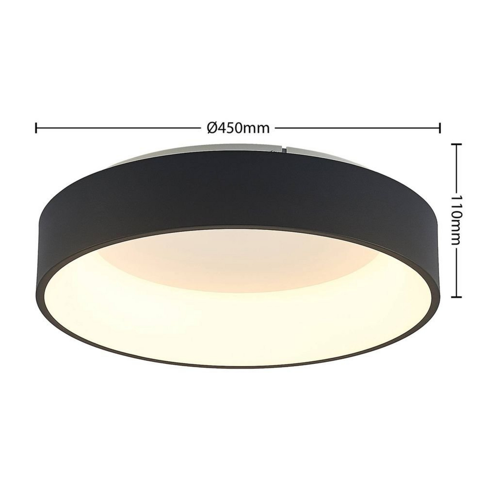 Aleksi Round LED Plafoniera Ø45 Black - Arcchio