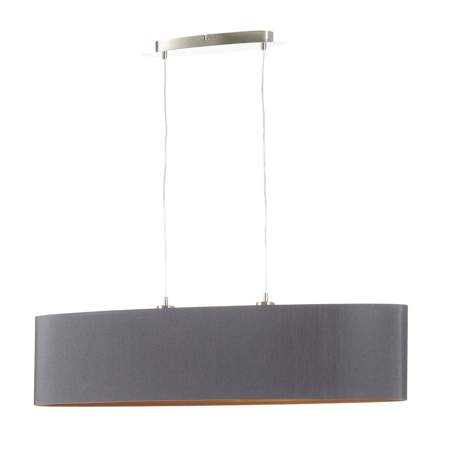 Lecio textil függő lámpa, ovális, 100 cm, fekete