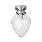 Juni Ceiling Lamp IP44 Antique Steel/Clear - Globen Lighting