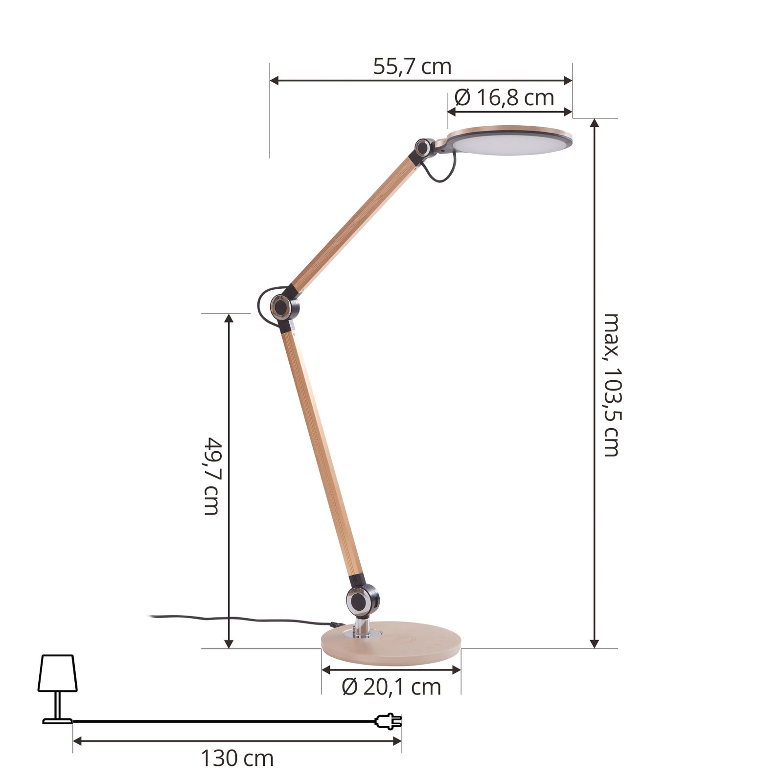 Nyxaris LED Asztali Lámpa CCT Gold - Lindby