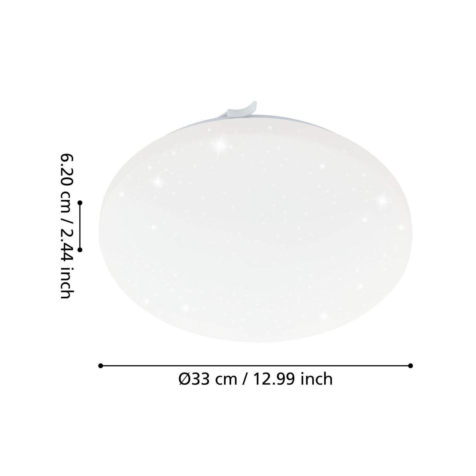 Plafonnier LED Frania-S avec effet cristal Ø33 cm