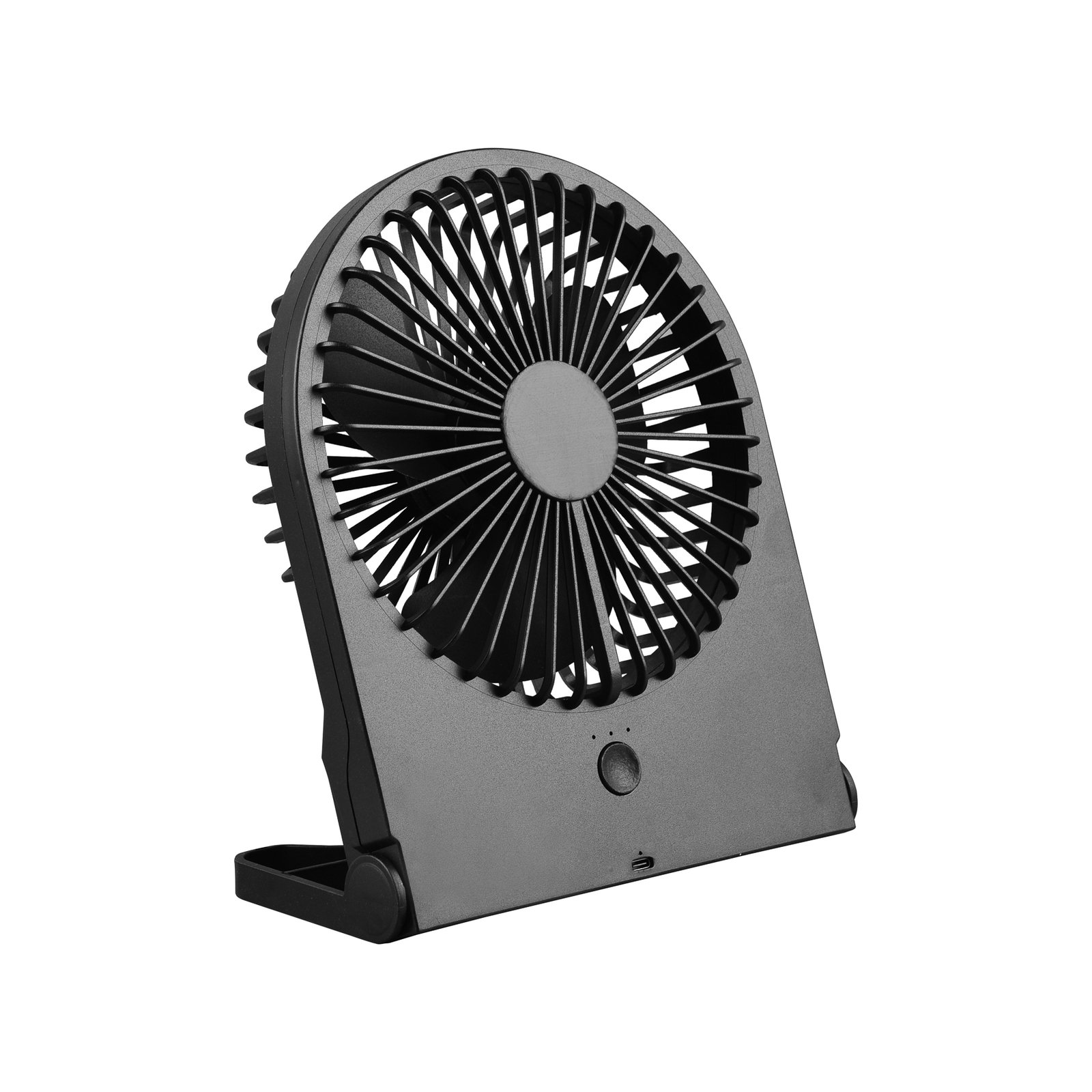 Breezy rechargeable table fan, black, quiet