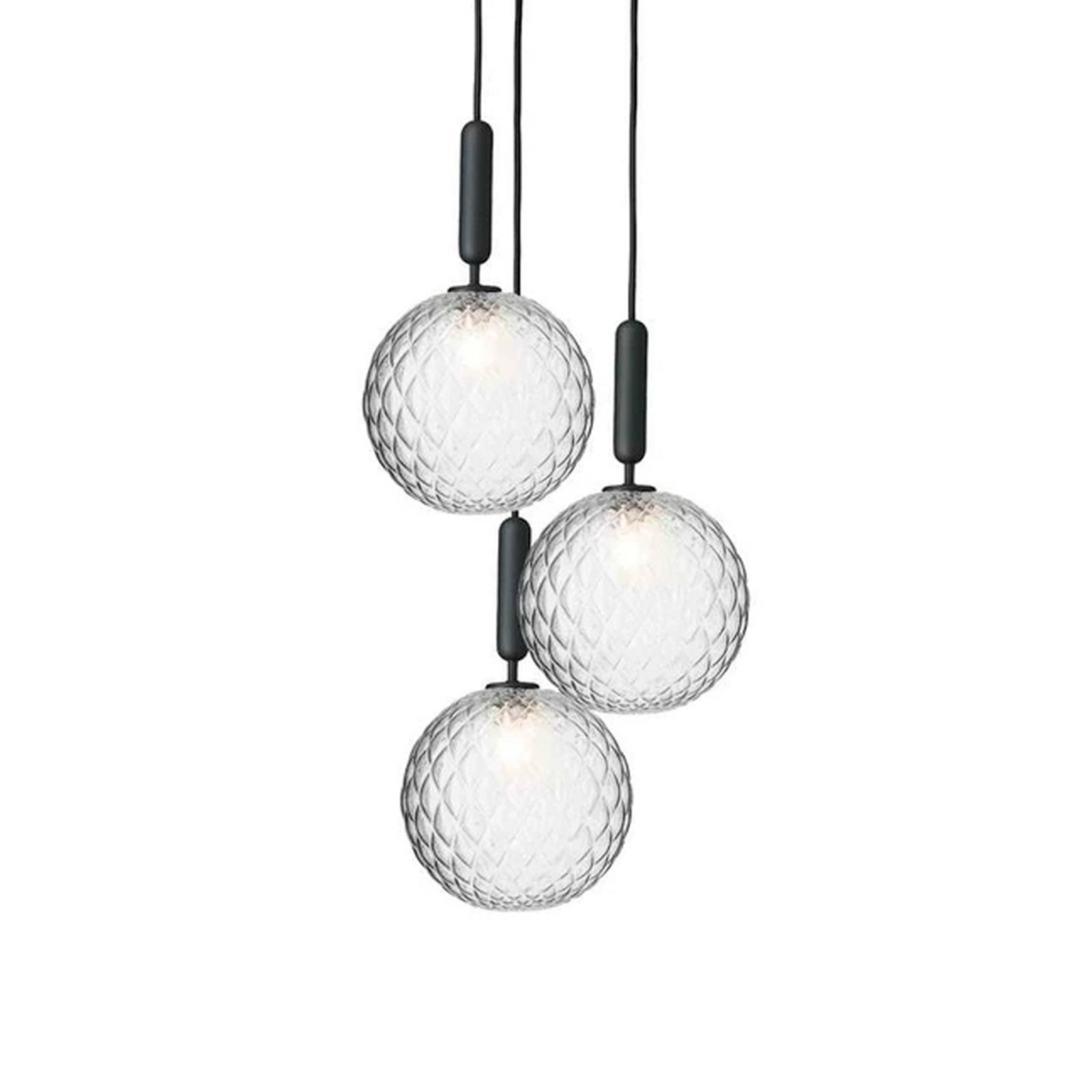 Miira 3 Lampadario Large Rock Grey/Optic Clear - Nuura