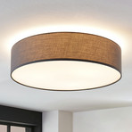 Stoff-Deckenlampe Gordana in Grau