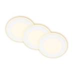 LED recessed light Gima, white, 3,000 K, set of 3