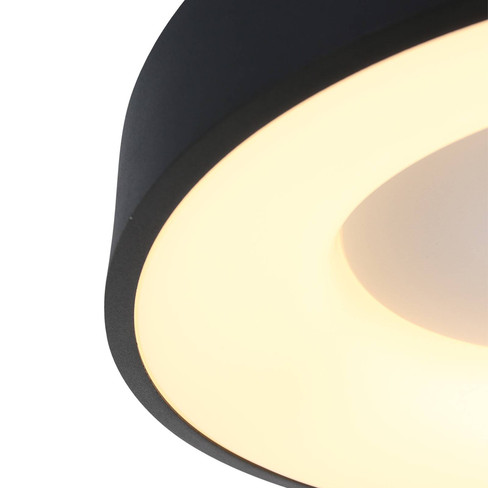 Lampa sufitowa LED Ringlede 2,700 K Ø 30 cm czarna