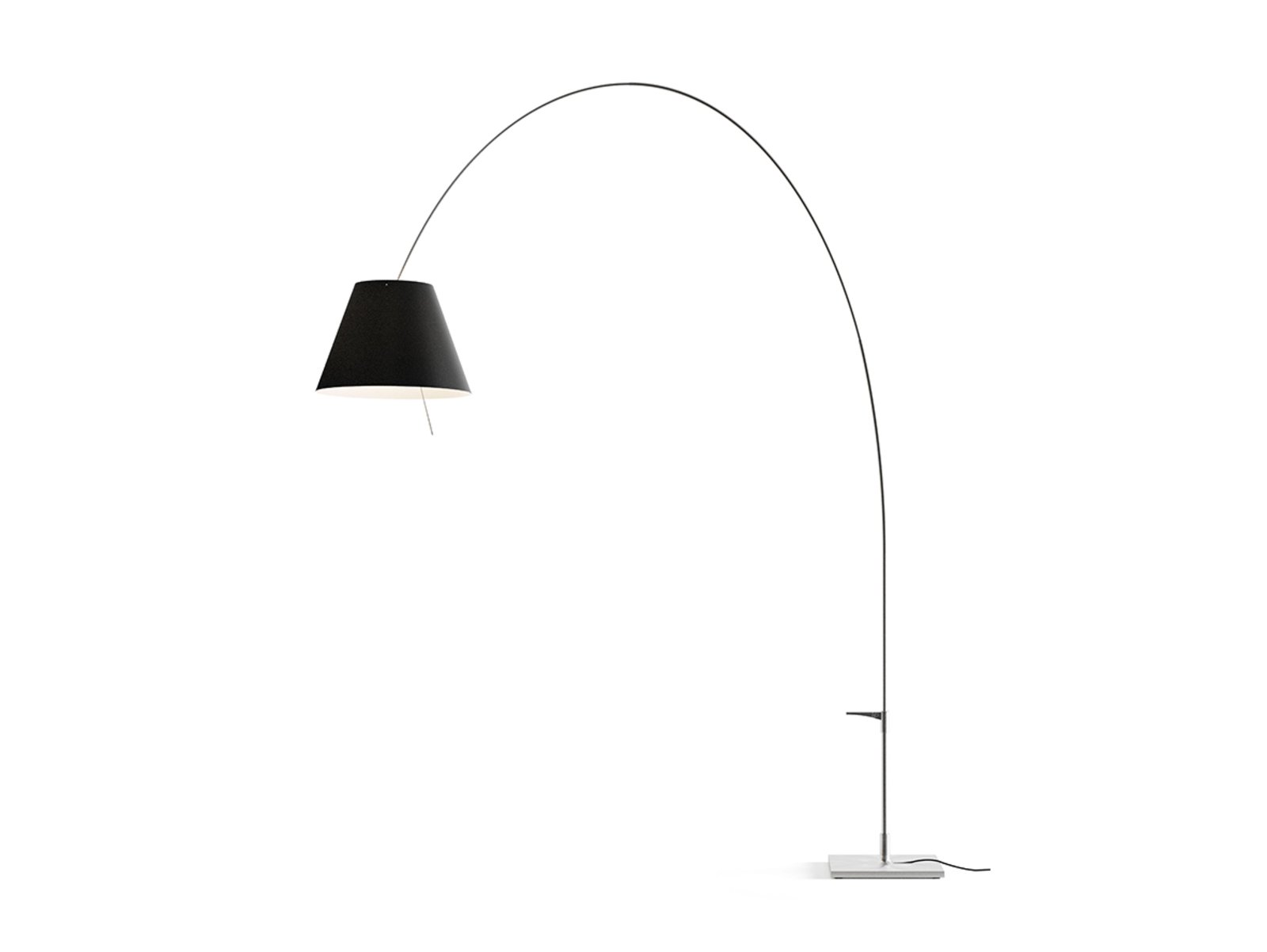 Lady Costanza Floor Lamp with Dimmer Black/Aluminium - Luceplan