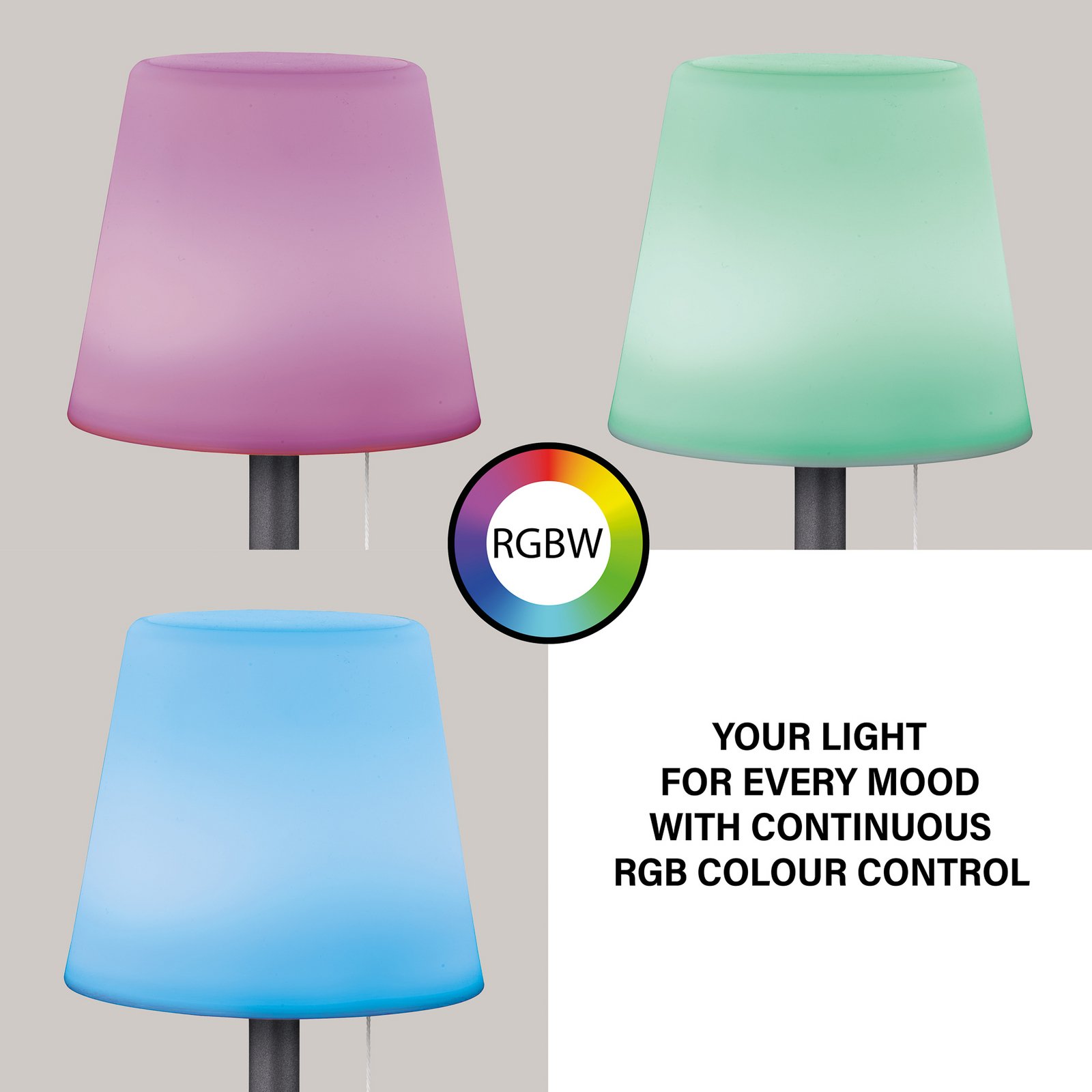 LED-Tischleuchte Garden, dimmbar, mit Farbwechsel