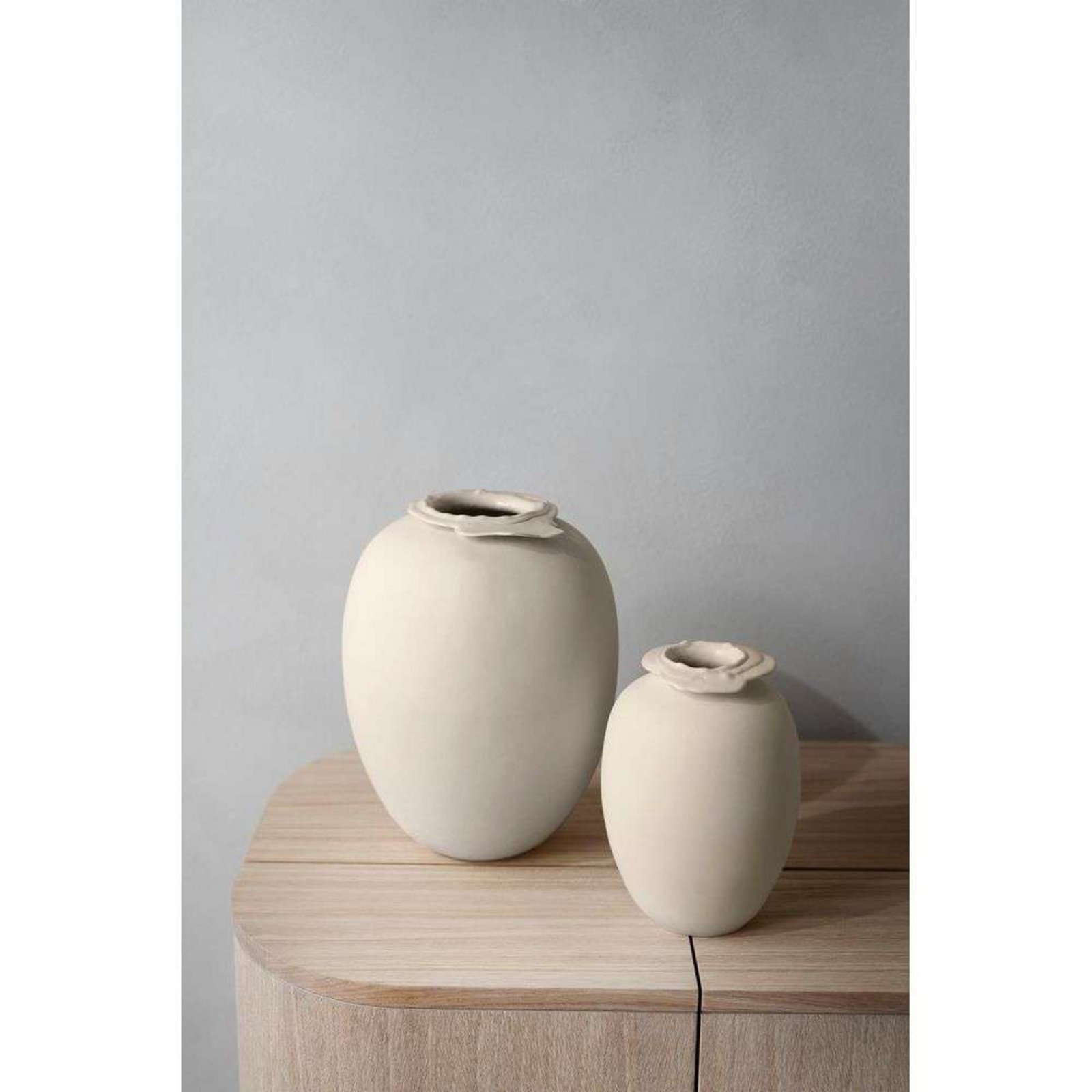 Brim Vase H28 Beige Ceramics - Northern