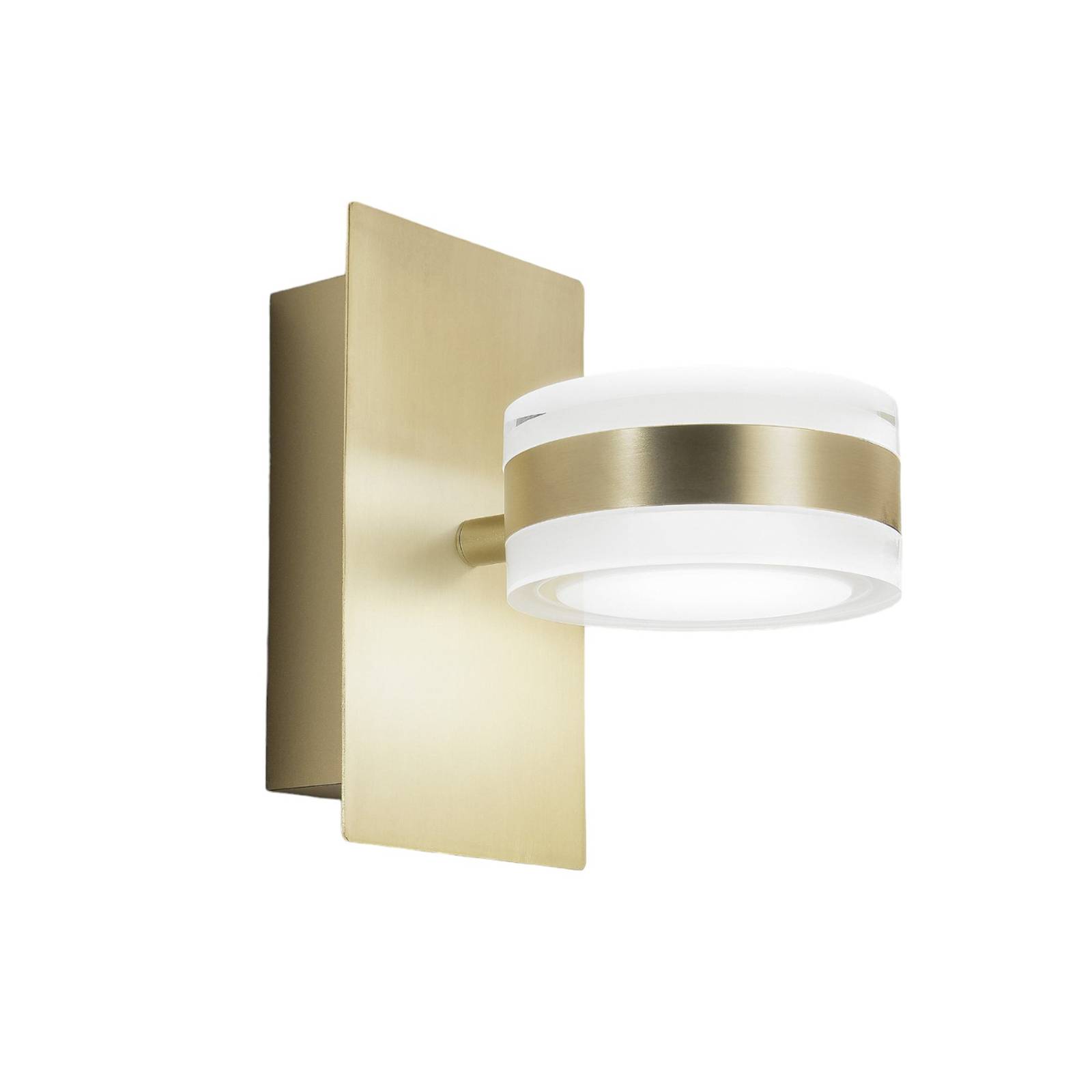 LED-Wandleuchte Dunk, messing, 2-flammig, 3.000 K, Metall