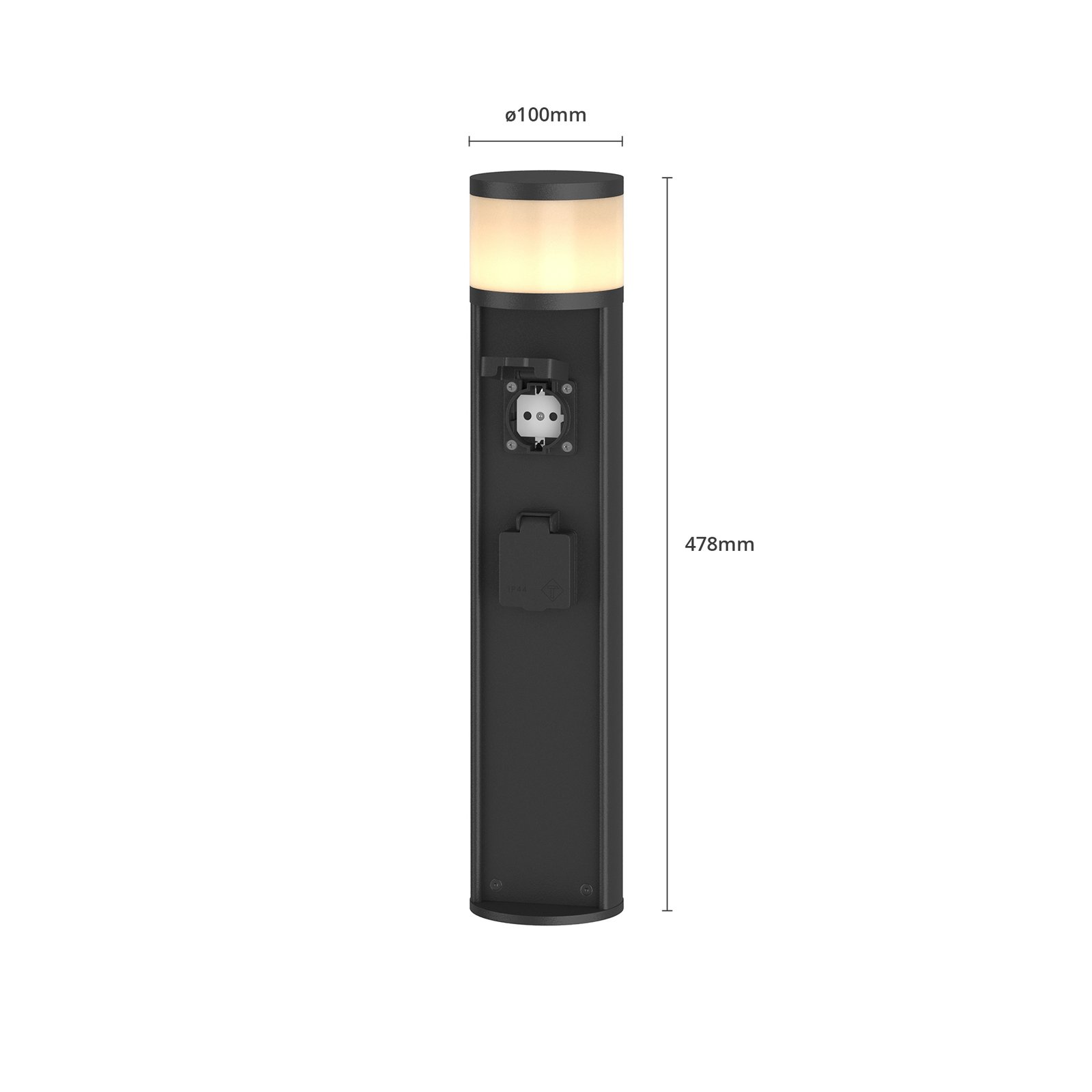 Corban LED Buiten Tuinlamp w/2 Power Strip Graphite - Lucande