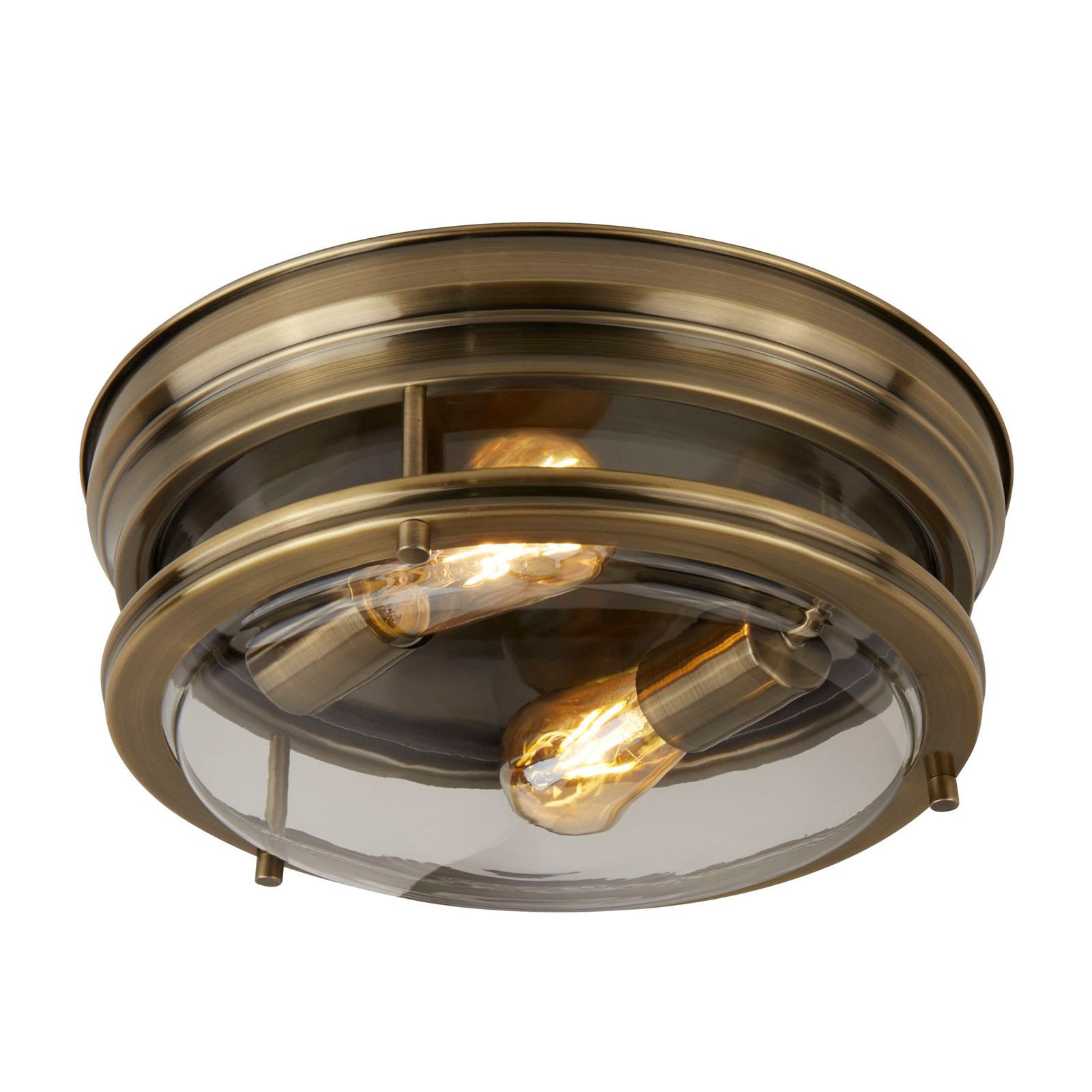 Searchlight Plafonieră Edinburgh alamă antic - Camera de zi / sufragerie - alamă antic transparent - Metal