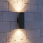 Ideal Lux Außenwandlampe Gun anthrazit Alu, Ø 11 cm, up/down