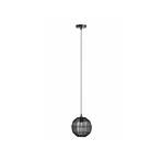 Hanglamp Hermi II metaalvlechtwerk zwart, Ø 20cm