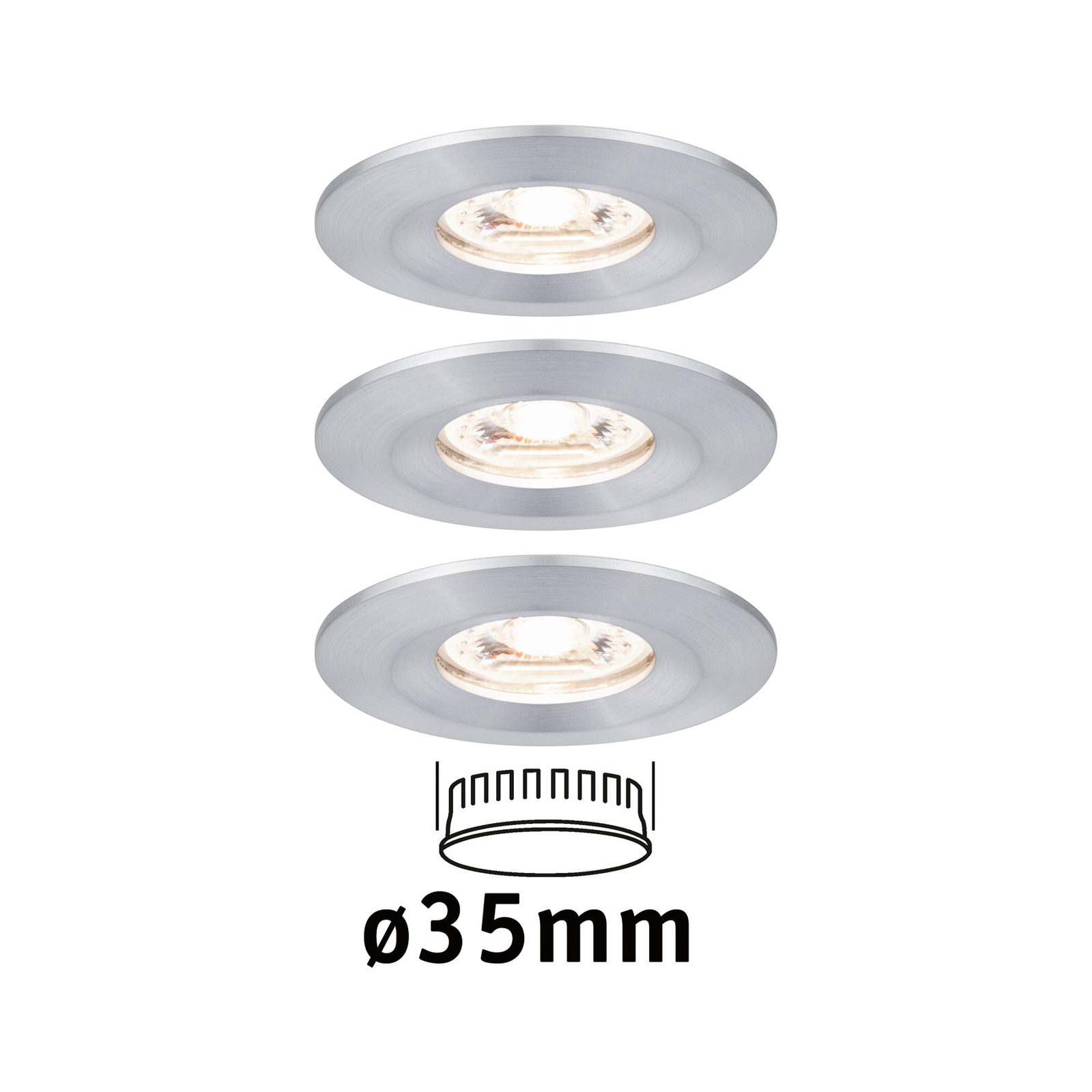 Paulmann Nova mini recessed spotlight set of 3 IP44