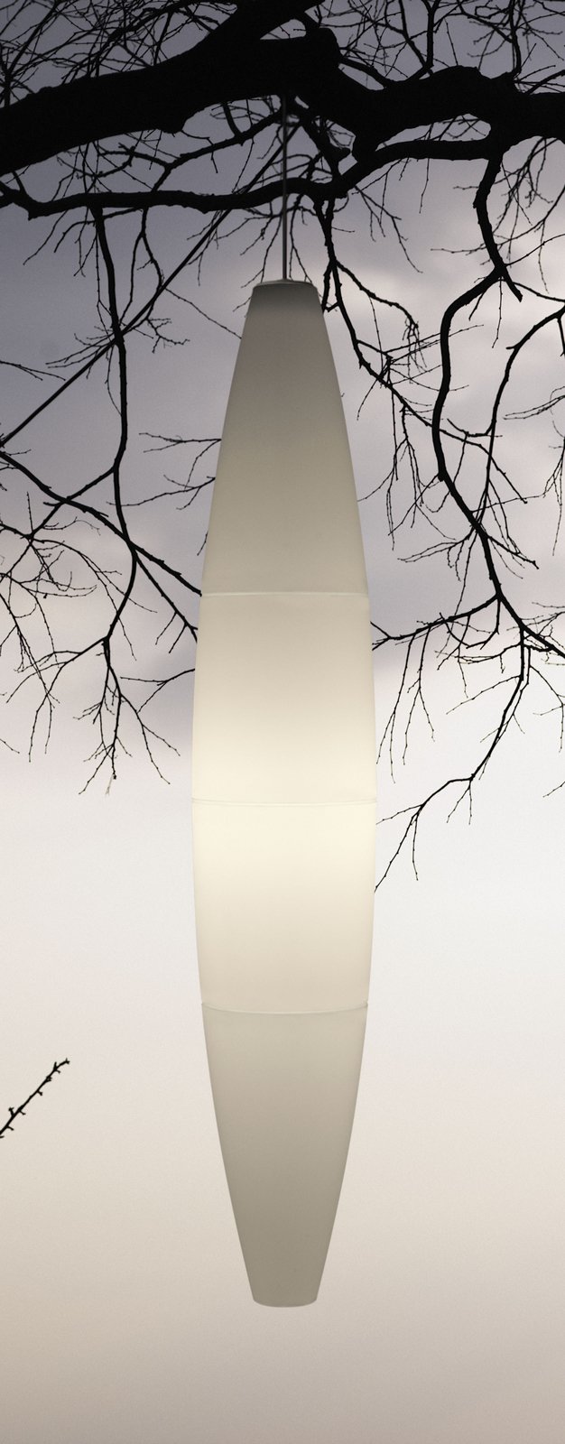 Havana Lustră Pendul de Exterior White 2m - Foscarini