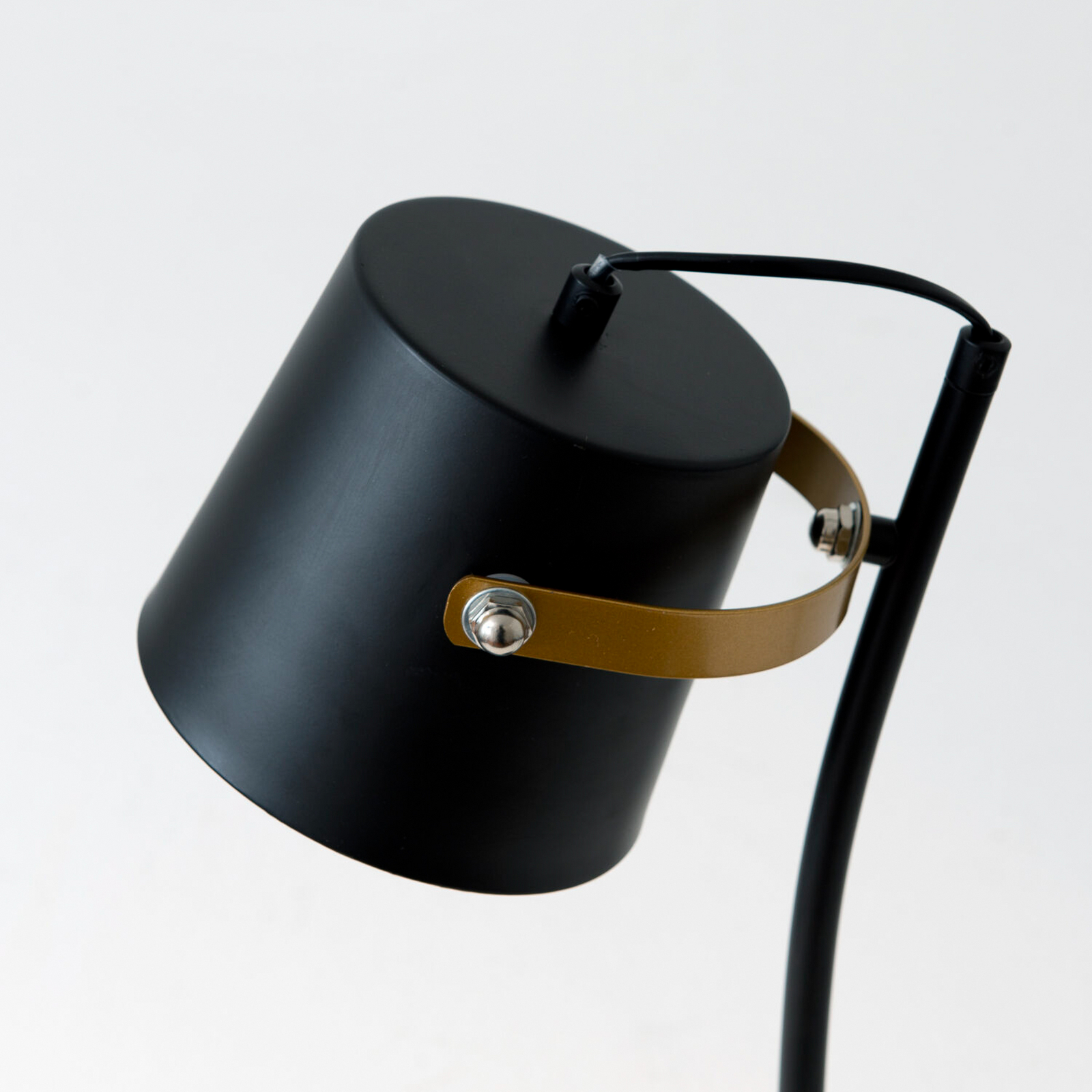 Bordlampe ESPERTO, svart, høyde 53 cm, metall, E27