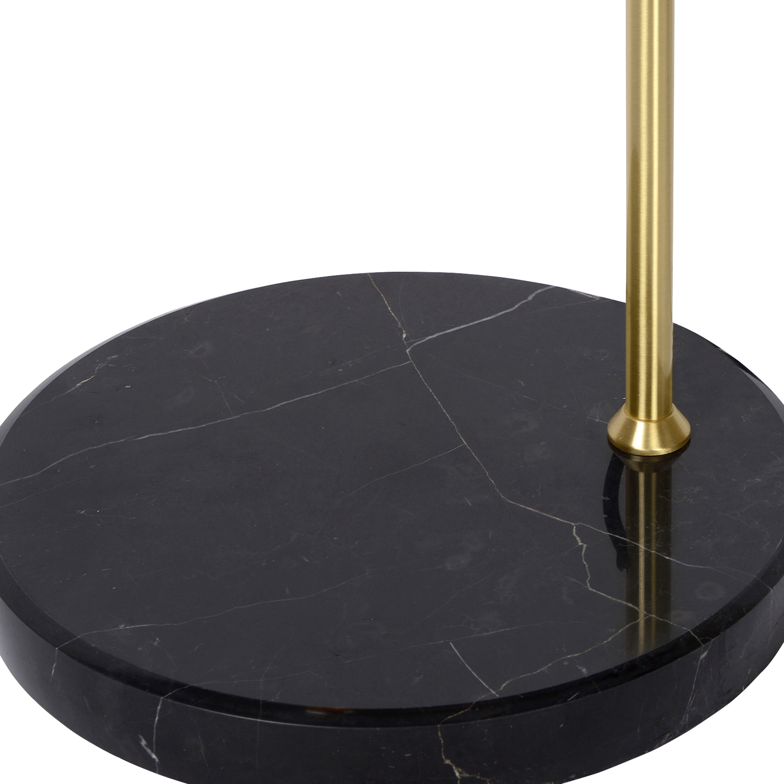 Lampe sur pied Julius avec pied en marbre, noir/or