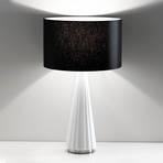 Costa Rica table lamp, black lampshade, white base
