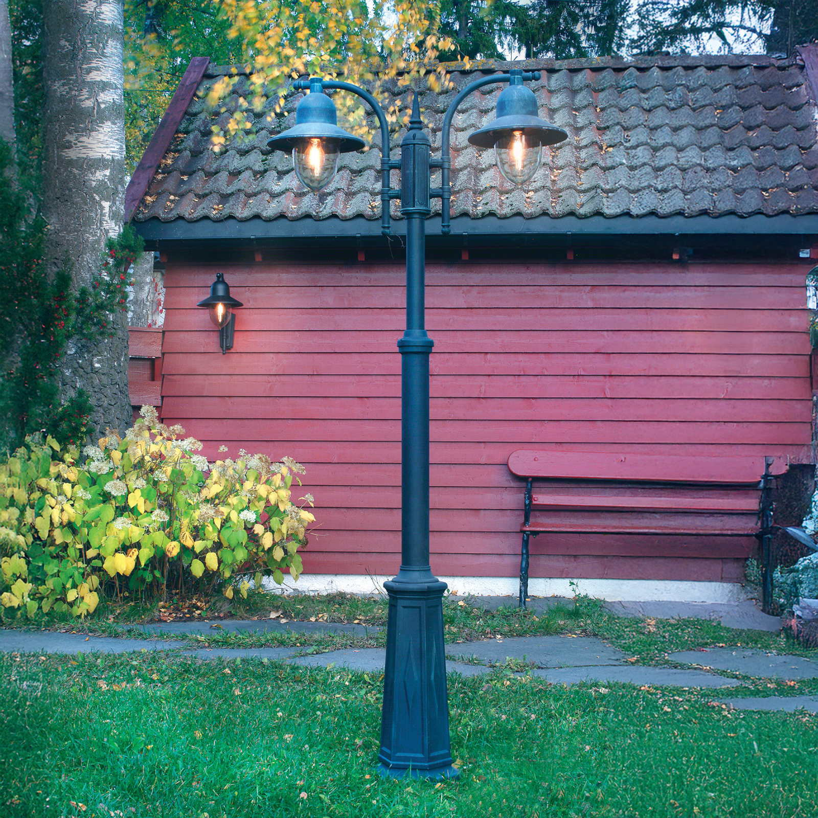 Como 2 Udendørs Parklampe m/Markfæste Sort - Norlys