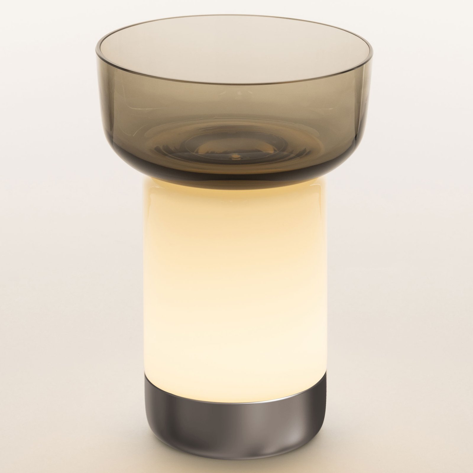 Artemide Bontà LED table lamp, grey bowl