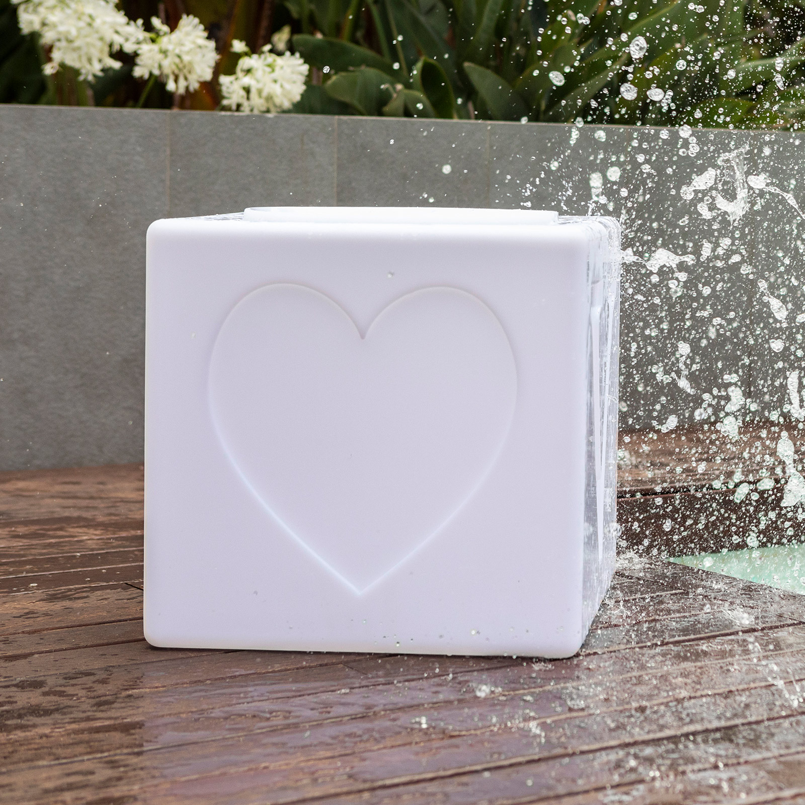 Lampada LED accu The LOVE lamp, cubo, RGBW