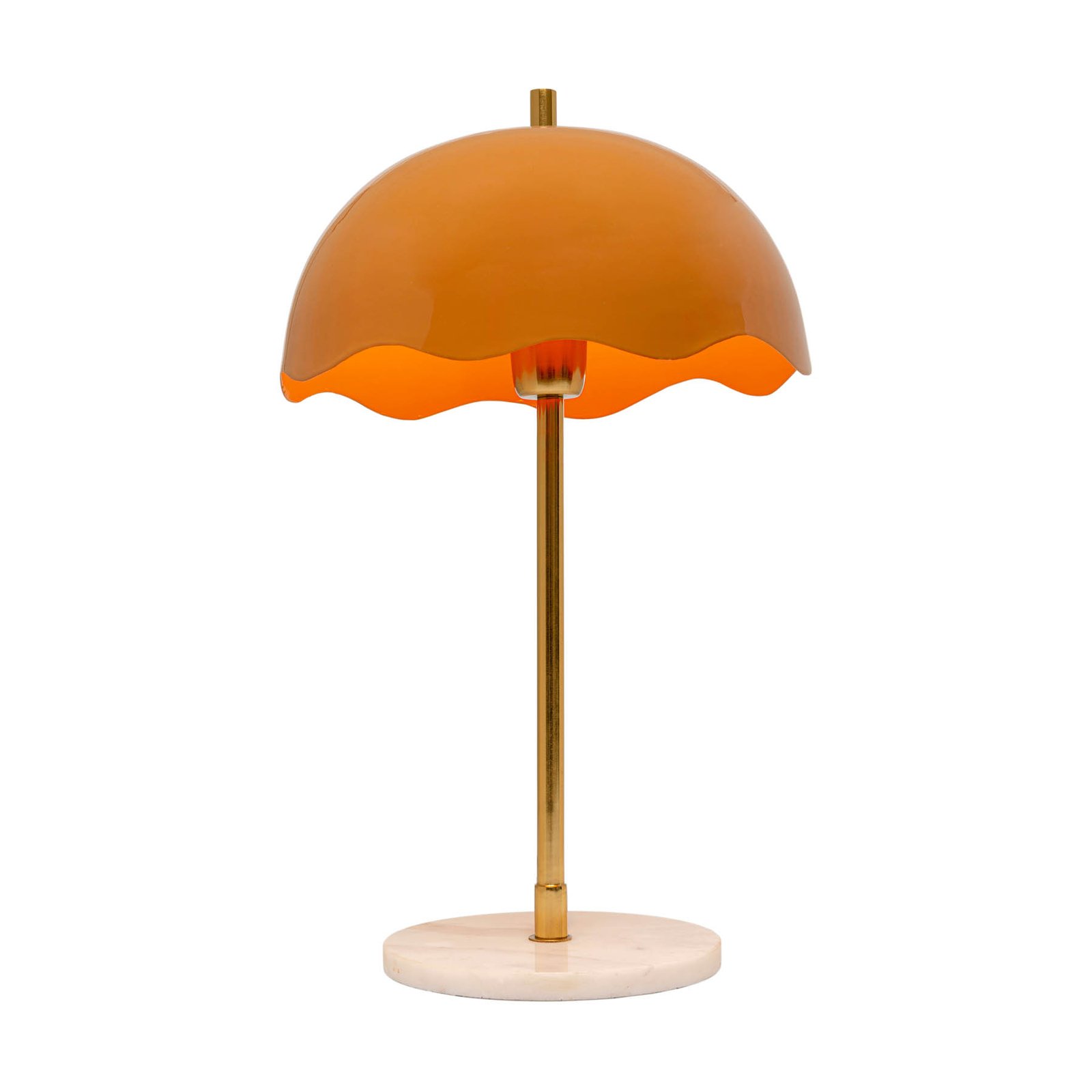 KARE Lia table lamp, orange, steel/marble, height 50 cm