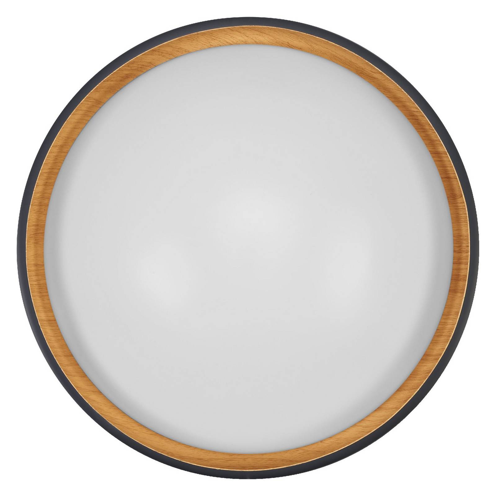 Lampa sufitowa LED OSRAM ORBIS LIVIA, Ø 30 cm, szara, metalowa, ściemniana