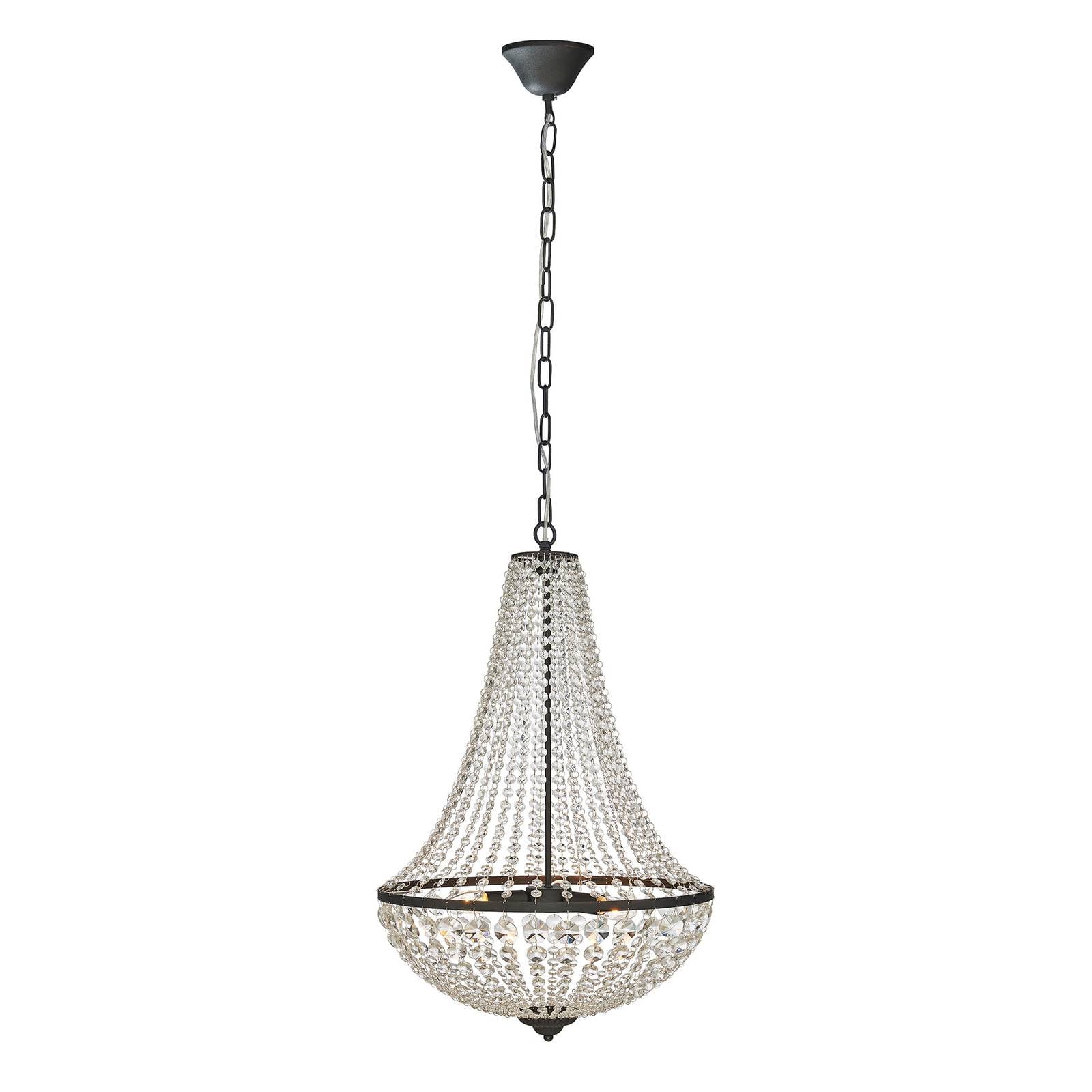 Kronleuchter GRÄNSÖ, schwarz, IP20, Ø 50 cm