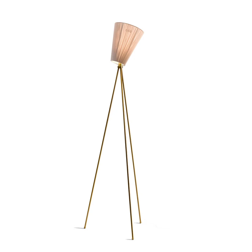 Northern – Oslo Wood Stehleuchte Guld/Beige