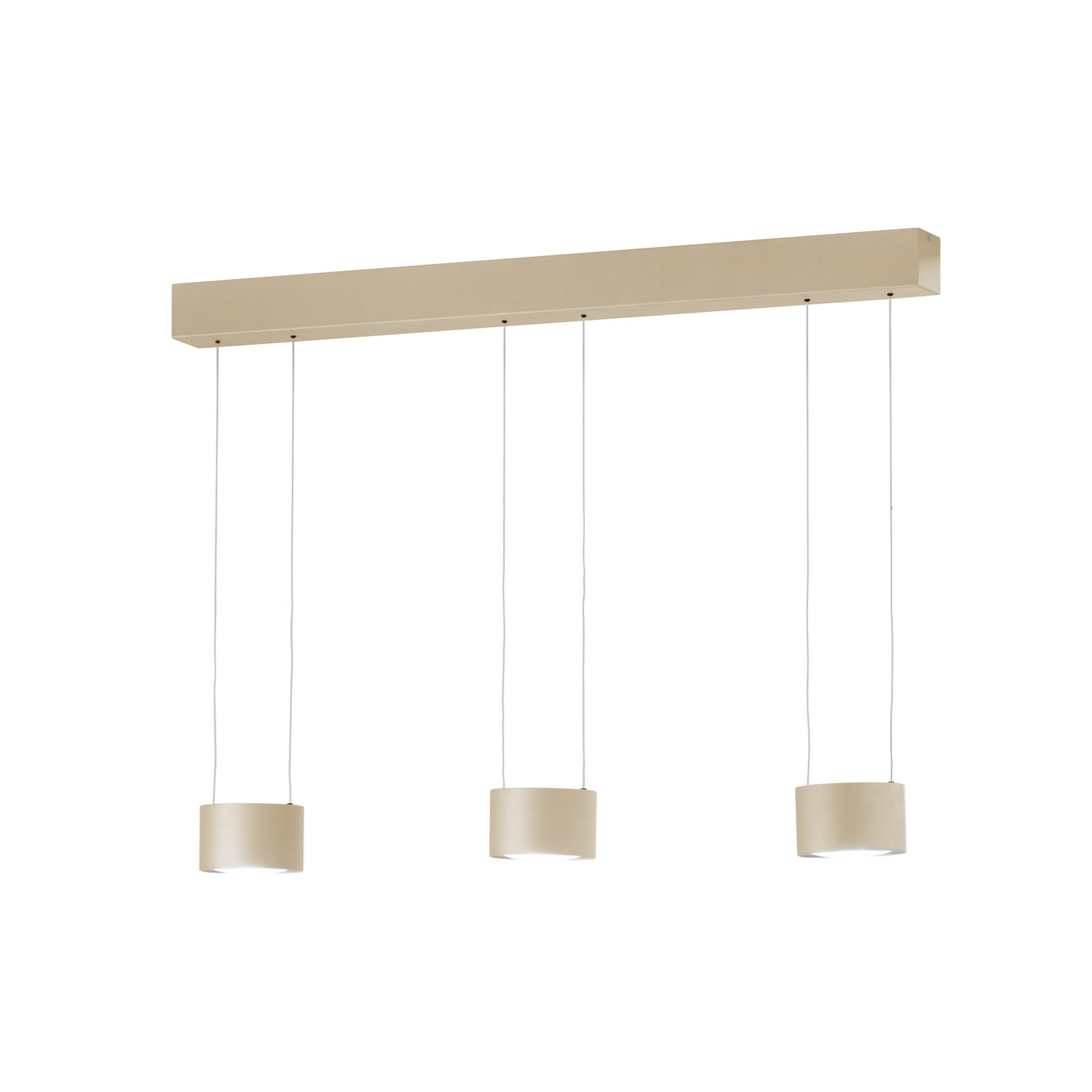 LED-Hängelampe Tarano, sandfarben, Länge 100 cm, Metall, CCT LED-Hängelampe Tarano, sandfarben, Länge 100 cm, Metall, CCT