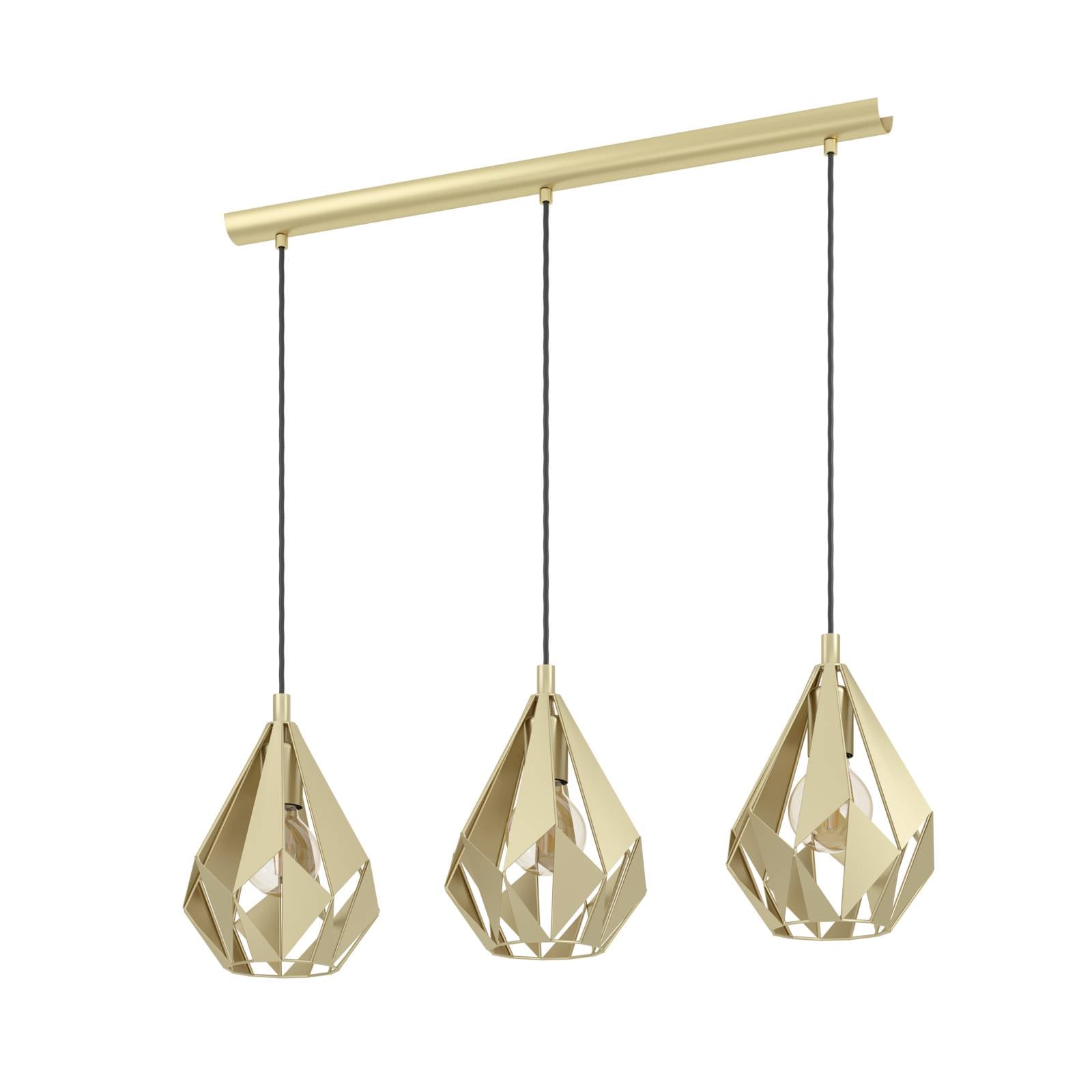 EGLO Carlton Suspension à trois lampes, or