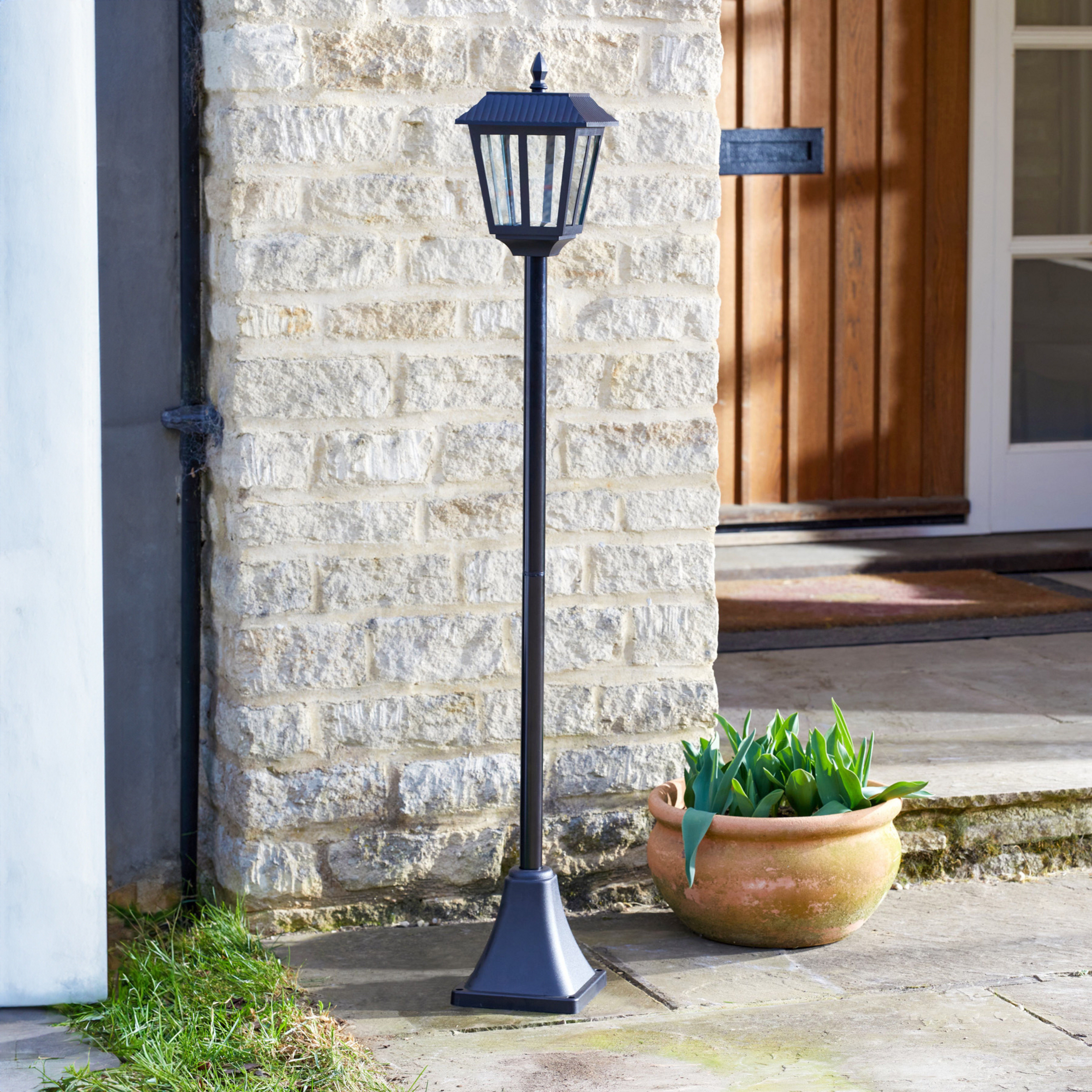 Φωτιστικό ηλιακό Metro, 130 cm, μαύρο, IP44