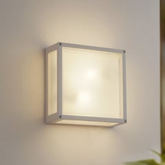 Lucande aplique para exterior Aurelien, blanco, sensor, 25 x 25 cm